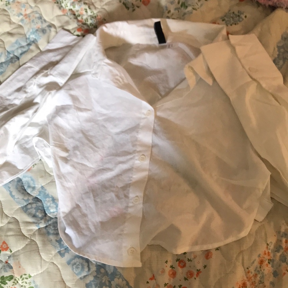 womens white button up